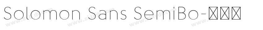 Solomon Sans SemiBo字体转换